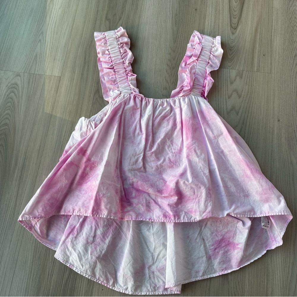 Zara Light Pink Ruffled Strap Top